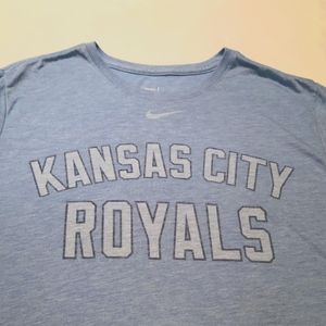 Nike Dri-Fit Men's Kansas City Royals T-Shirt Size Medium Blue Baseball Athletic